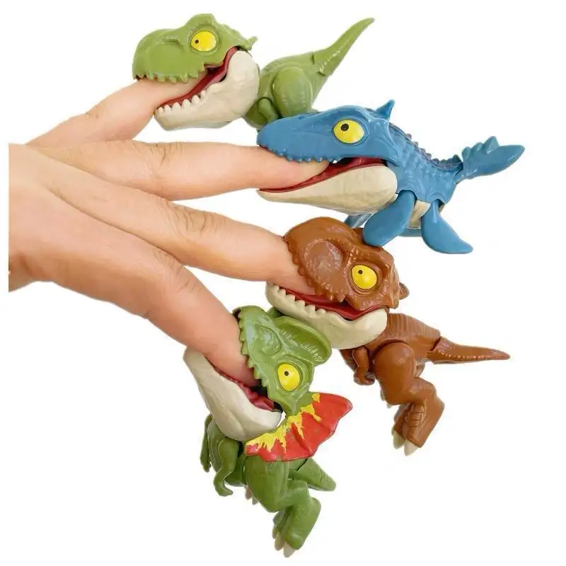 Finger Dinosaur Trysy Tyrannosaurus model hryzenie ruky fidget mosasaurus jurassic dino hračka pre deti