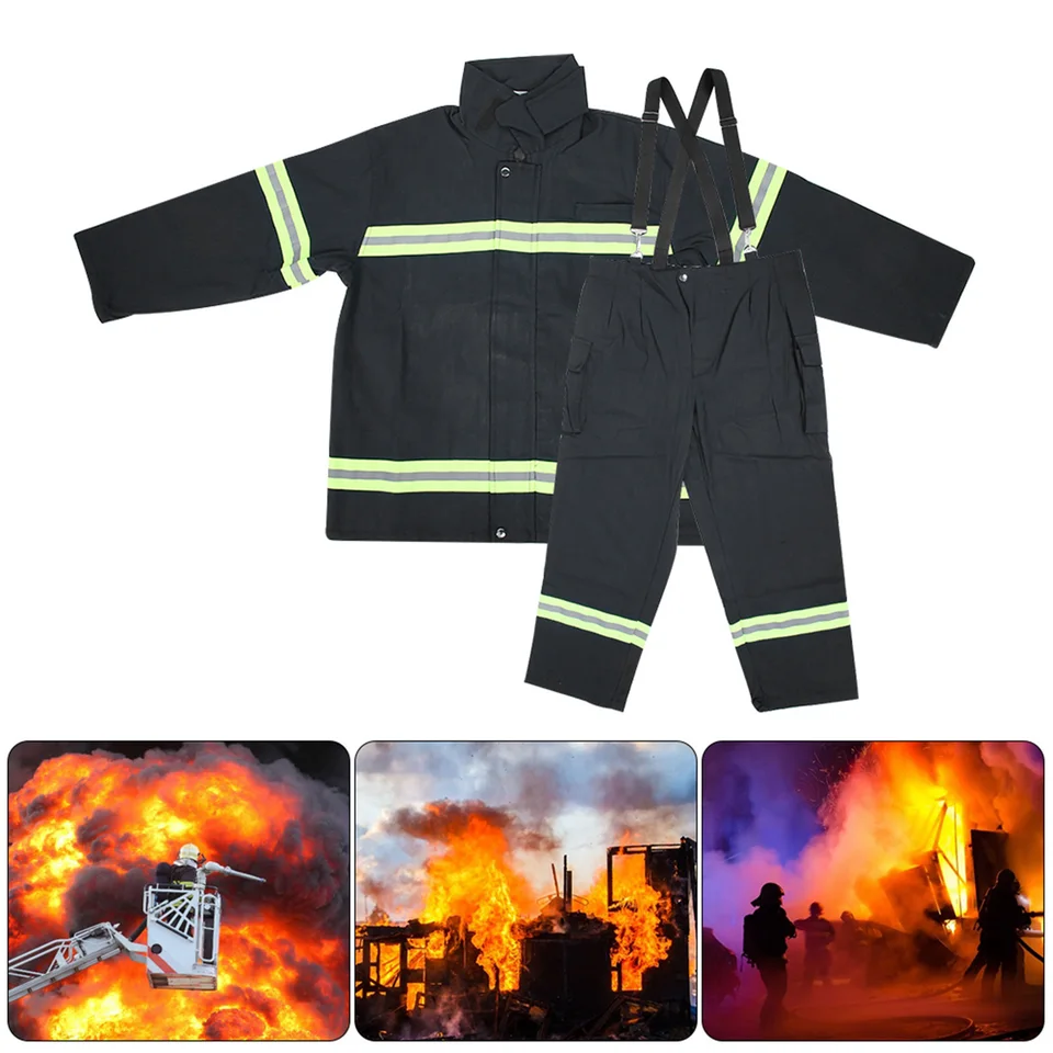 Fire bojové vybavenie Fire odolný voči oblek spomaľujúci odev SHE FireProof HasoProof Hasiči Ochranné reflexné srsť nohavice