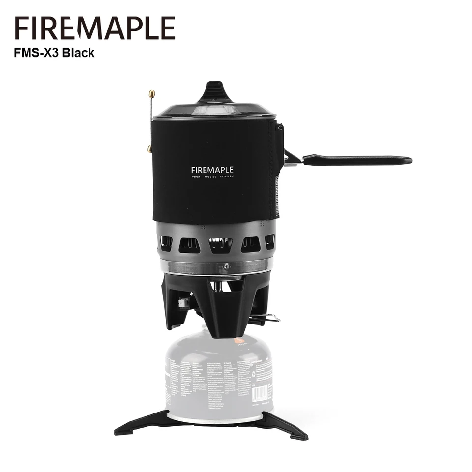 Fire Maple FMS-X3 Cookingový systém kempovanie vonkajšie plynové horáky Solo Batohovanie vetru plynový sporák 2200 W 0,8 l s piezo zapaľovaním