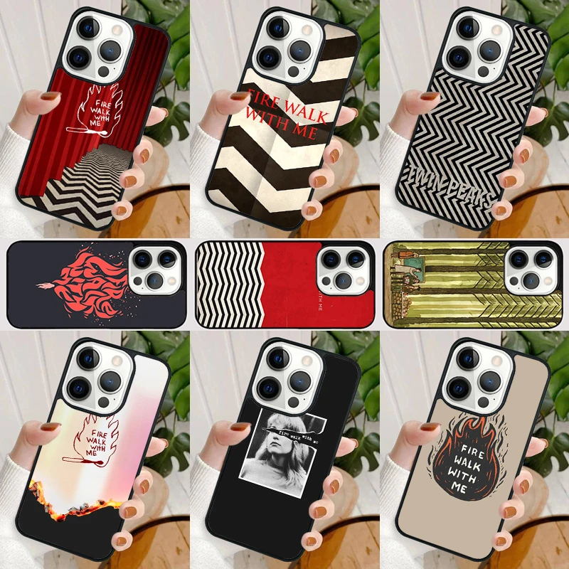 Fire Walk With Me Twin Peaks Pase pre iPhone 16 15 SE2020 14 Max 6 7 8 Plus 11 12 13 13 Pro Max Mini Phone Cover Coque