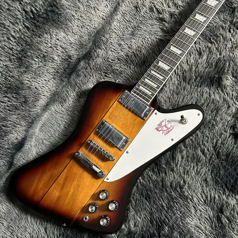 Firebird Guitar, Body, Vintage Sunburst Color, Rosewood hmatník, 22 pražcov,