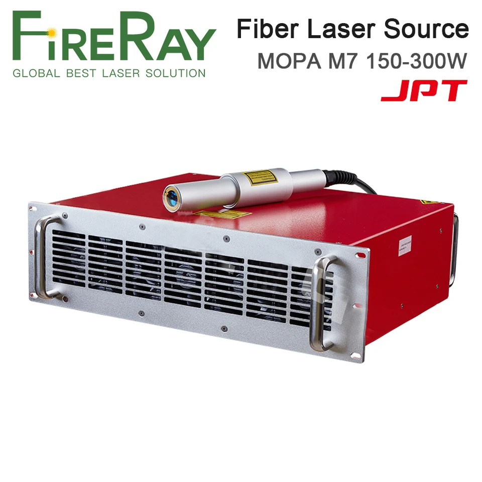 Fireray JPT 150-300W MOPA Pulz šírka šírky laserového zdroja s červenou bodkou vysokokvalitného laserového modulu pre stroj na označenie laseru vlákna