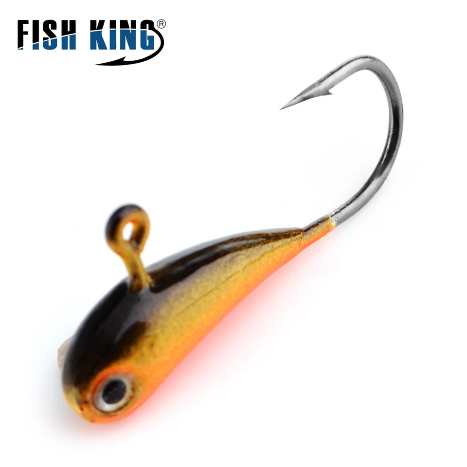 Fish King Winter Ice Fishing Láska 5ks/balenie mravcov v tvare umelé mäkké návnady Jig Hlava Malý hák na rybolov ľadu na návnadu červ
