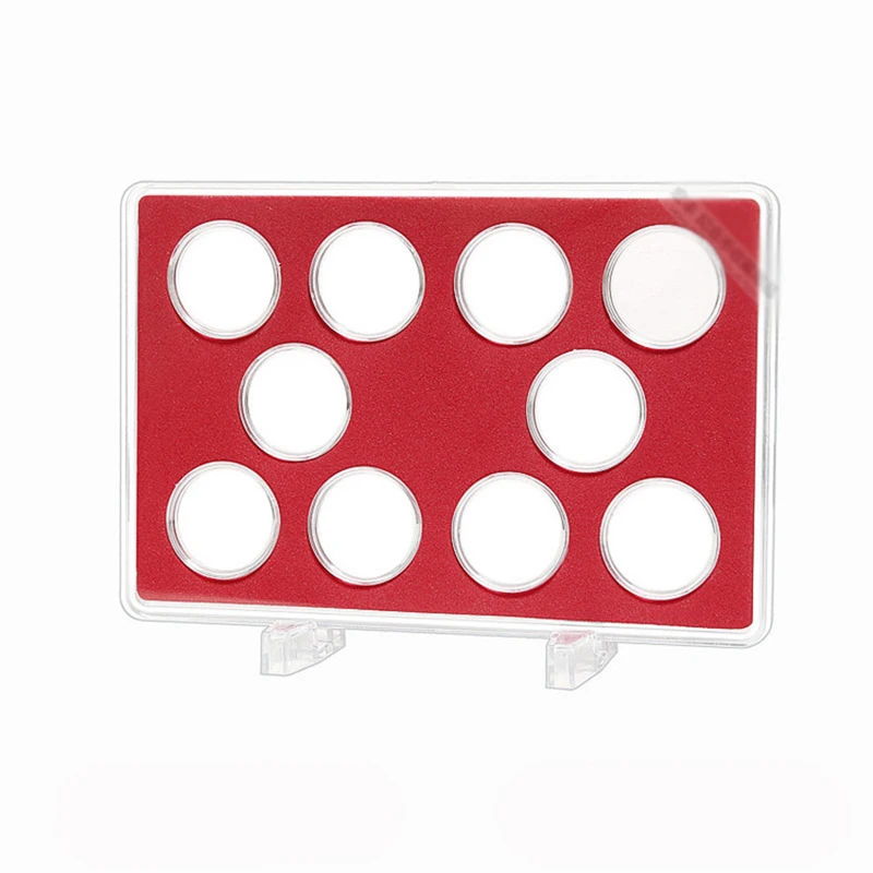 Fit 27mm 30 30 Coin Capsule Box Round Držiteľ plastový priehľadný výstavný puzdro Chráňte úložisko vzduchotesnej zbierky