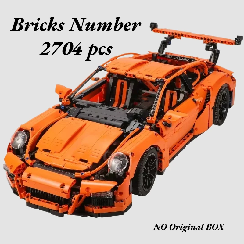 Fit 42056 MOC Bricks 911 GT3 RS Technical CAR Hračky Boys Darček k narodeninám Detské konštruktorové modelové bloky pre dospelých