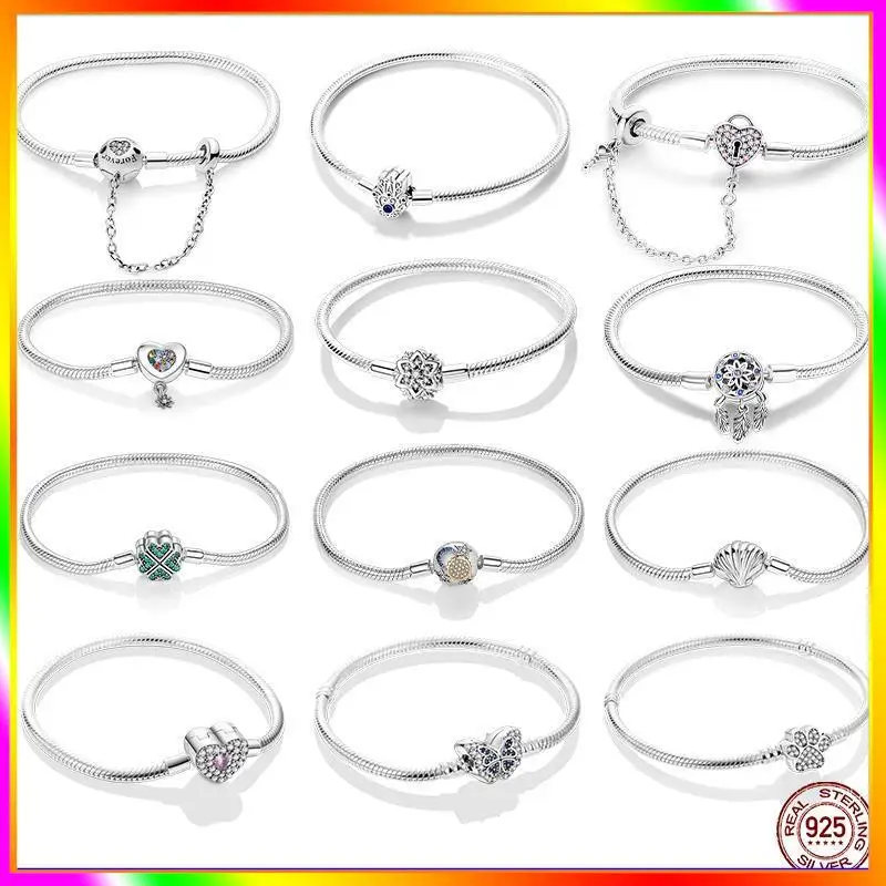 Fit DIY Charms Narodeninové šperky Darčeky Náramok Striebro