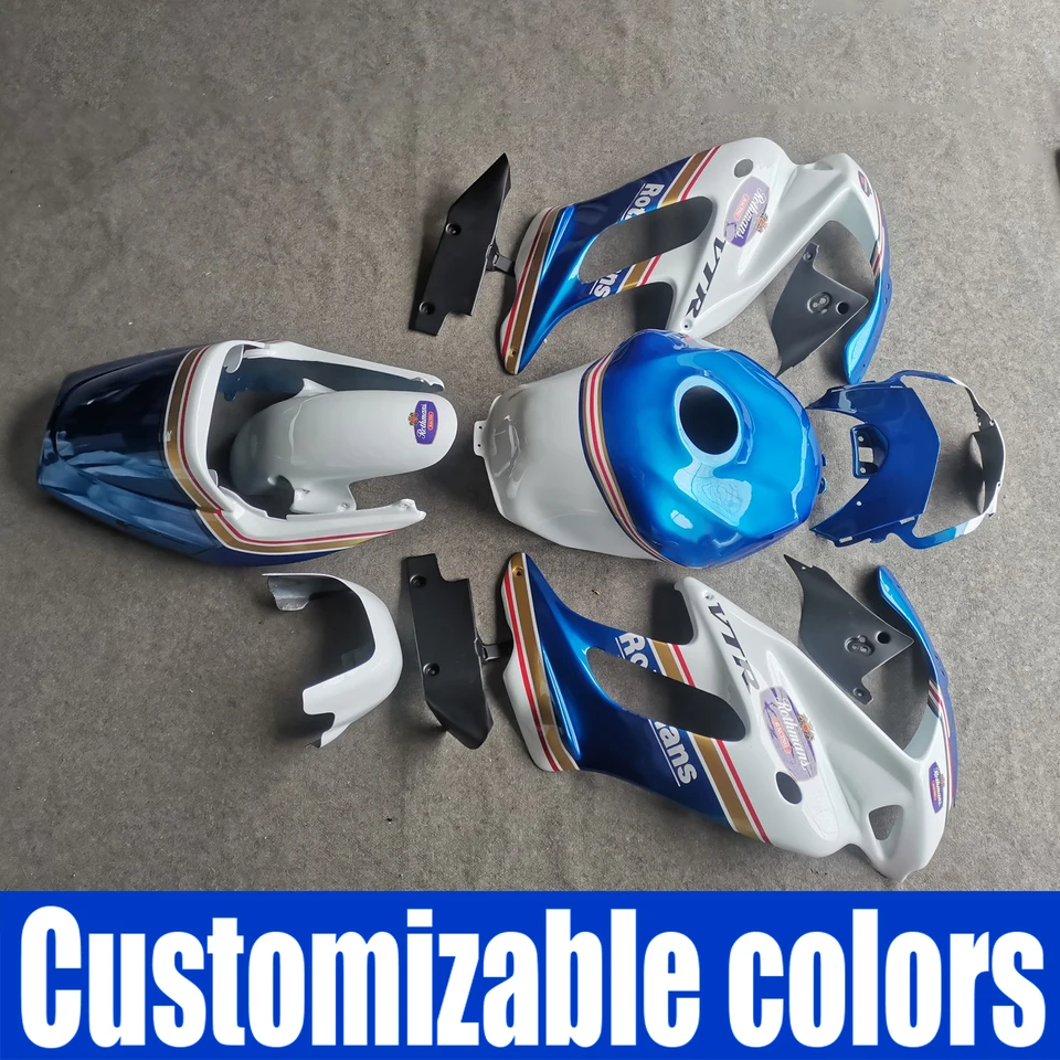 Fit for 1997 - 2005 VTR1000F VTR1000 F Motocyklové príslušenstvo Bodywork Set Set Sada Fire Storm 1998 1999 2000 2001 2002 2003