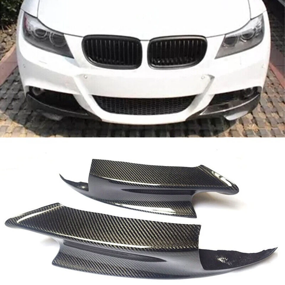 Fit for BMW E90 E92 E93 M3 08-14 Spiler na pery z uhlíkových vlákien na predné nárazníky