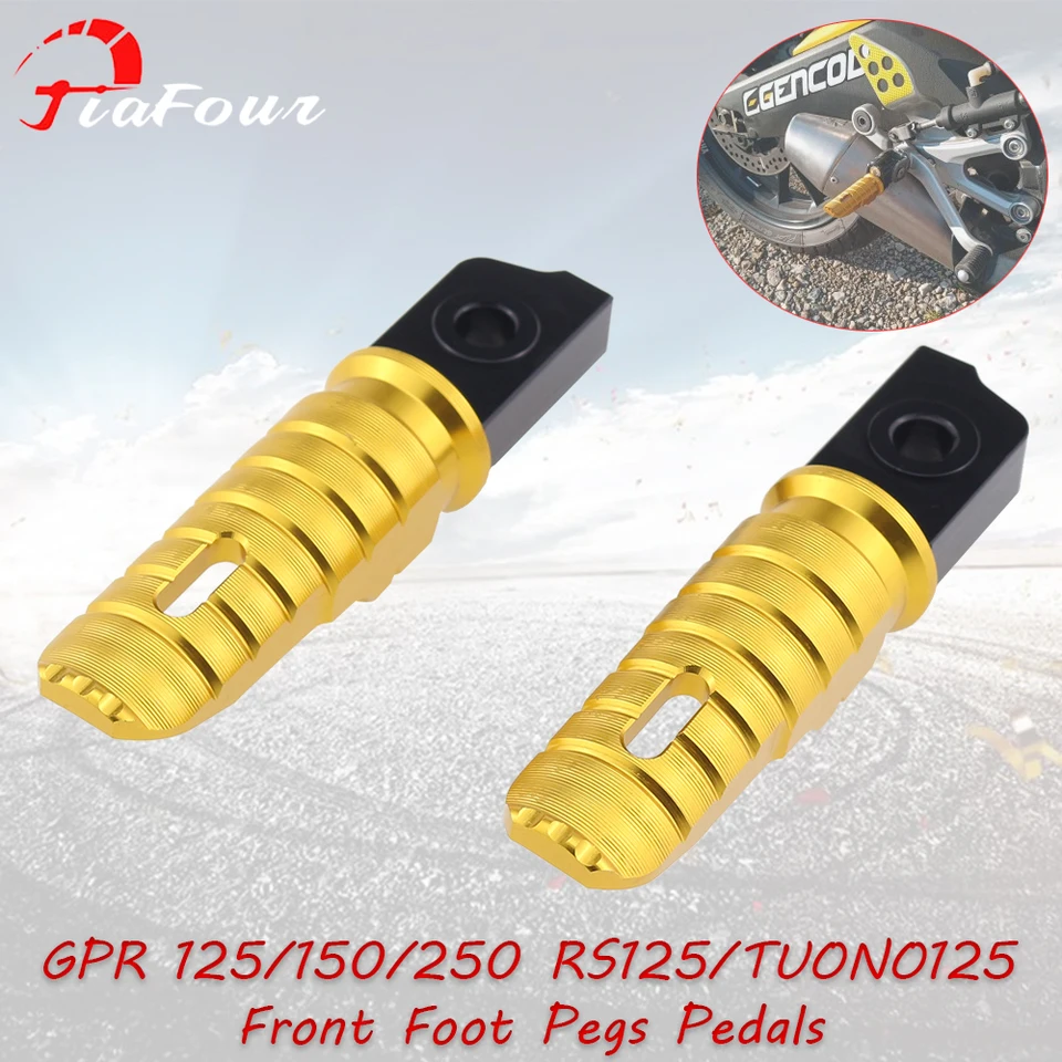 Fit for GPR 125 GPR 150 GPR 250 APR 150 RS 125 Tuono 125 Pedály predných peších kolíkov