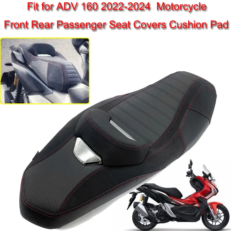 Fit for Honda Adv160 Adv 160 2022 23 -2024 Motocykel Dvojfážne sedadlá sedadla sedadla predných zadných sedadiel pre cestujúcich vankúšikov