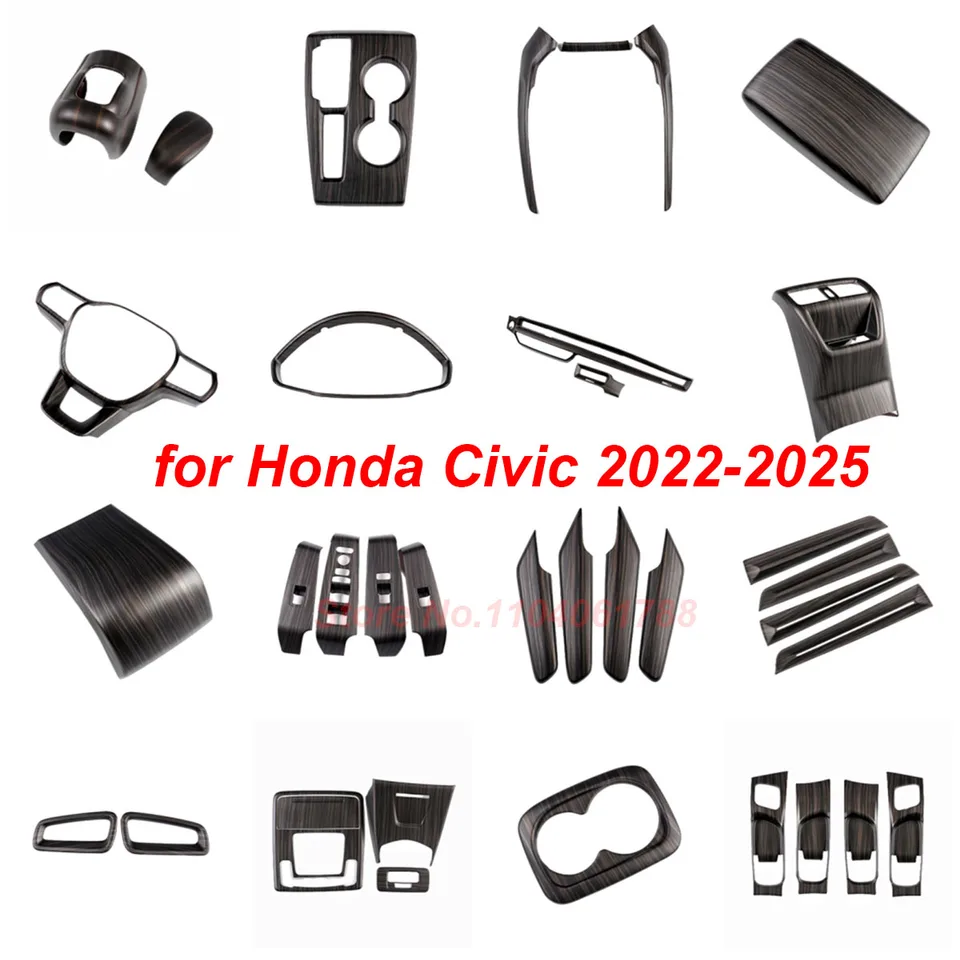 Fit for Honda Civic 2022 2023 2024 2025 Príslušenstvo Golden Wood Look Vzduový kryt Tinker Panel Decoration Sticker