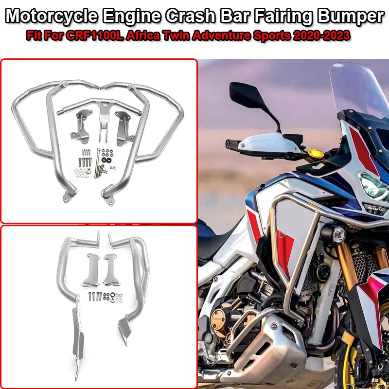 Fit for Honda CRF1100L Africa Twin Adventure Sports Adv 2020-2023 UPPE Lower Crash Bar strážca motorového strážcu kapotáže Bumper Protector