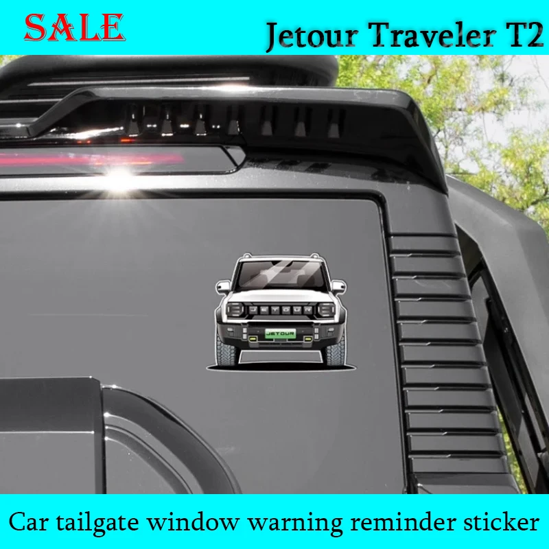 Fit for Jetour Traveler T2 2023-2025 Automobilový výstražný nálepka zadných okien pre výstraž