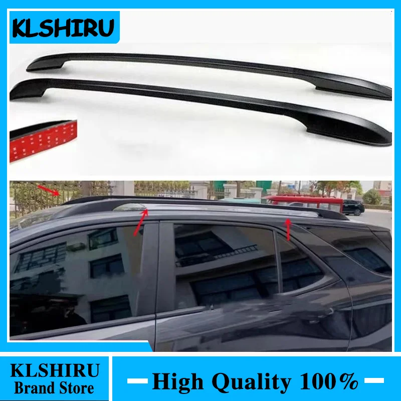 FIT na 2018 19 2020 2021 Chevrolet Equinox Dekoratívne čierne strešné stojany Rails bary exteriérové ​​príslušenstvo