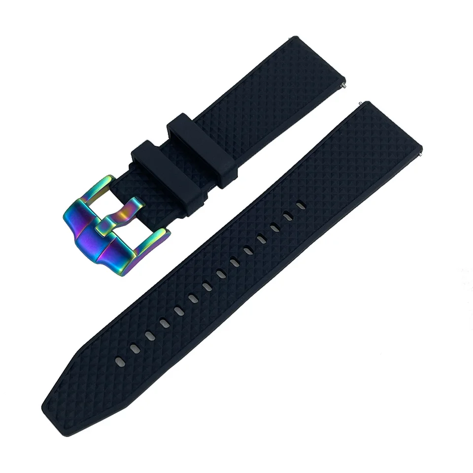 Fit SKX007 22 mm čierna farba s pevnou sponou Rýchlo ľahká pružina