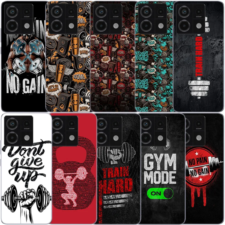 Fitness Equipment vylepšuje svaly čisté puzdro pre telefón pre Xiaomi Redmi Note 11 11T 11E 10 10S 9S 9T 8 8T Pro 7 K70 K60 K20 T