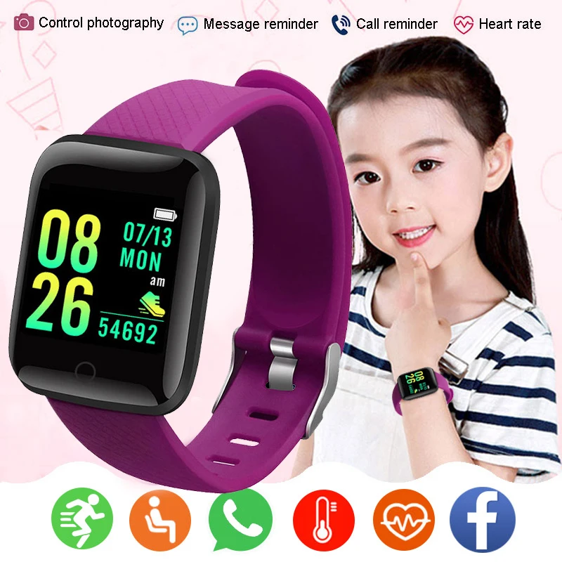 Fitness Kids Watch Sport Watches for Girls Boys Študenti viedli elektronické zápästie Watch Witerproof Silikone Child Digital Wristwatch