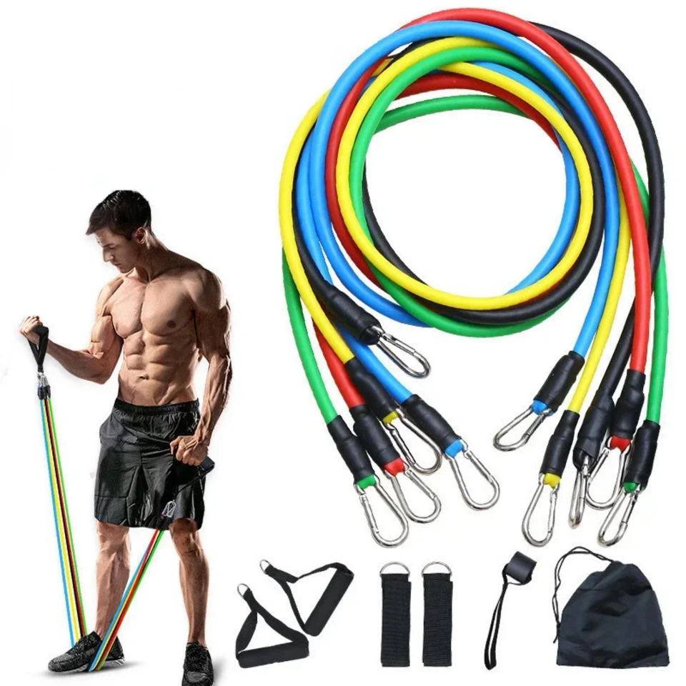 Fitness Resistance Bands Set Yoga Cvičenie kapely Cvičené pásma s dvera