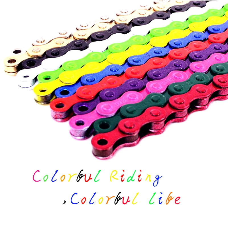 Fixte Gear Bicycle Chain 96 Link pre reťazec s jedným rýchlostným bicyklom pre cestné bicykle 12 farieb