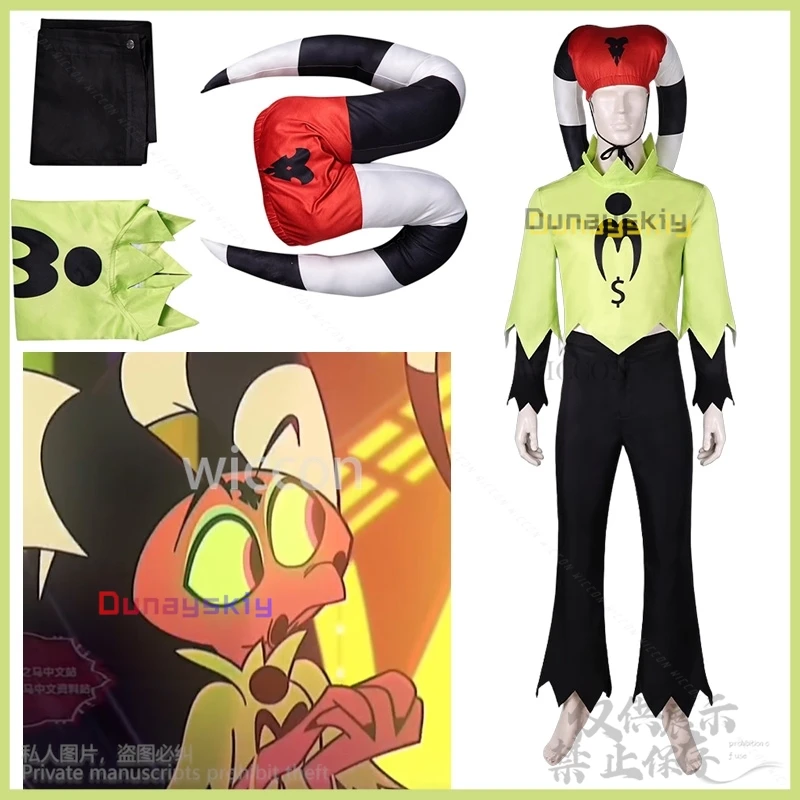 Fizzarolli cosplay anime boos kostým maskovanie pre dospelých žien oblečenie klobúk set halloween vianočný večierok cos prispôsobený diablom