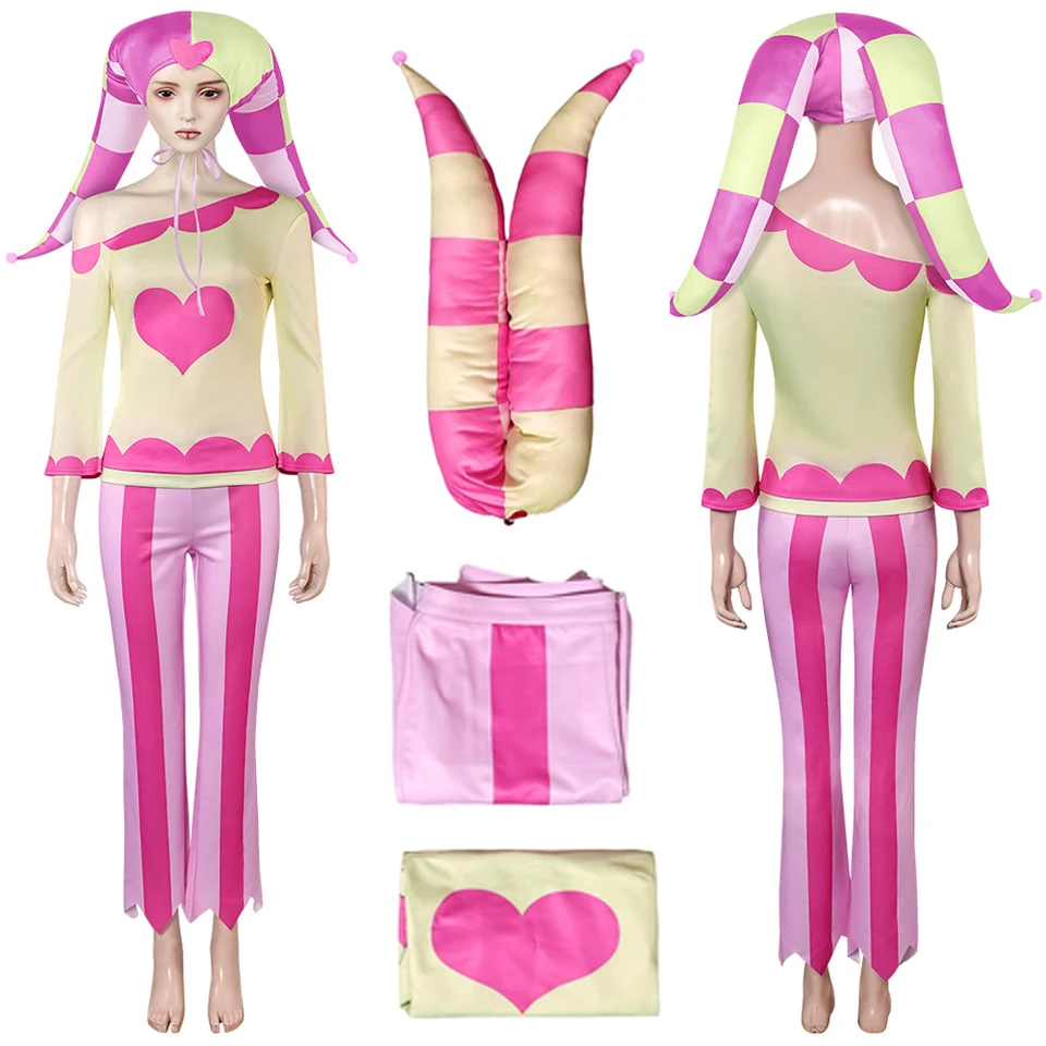 Fizzarolli kostým helluva šéf cosplay women Fantasy klobúk top nohavice pre ženské maskovacie oblečenie Halloween Carnival Suit