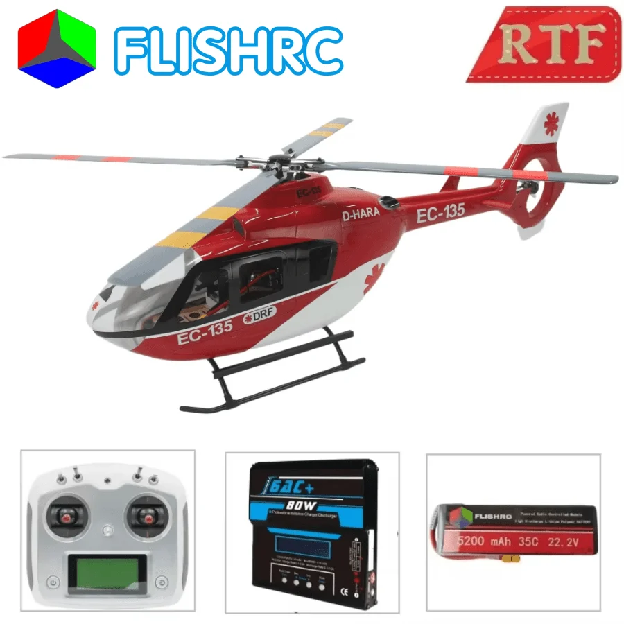 FL500 V2 FLISHRC EC135 500 VLASTNÍCTVO VLASTNÍCTVO ŠTVRTÁ ROTOR 6CH GPS s H1 Flight Control RTF /BNF Hobby, outdoorová zábava
