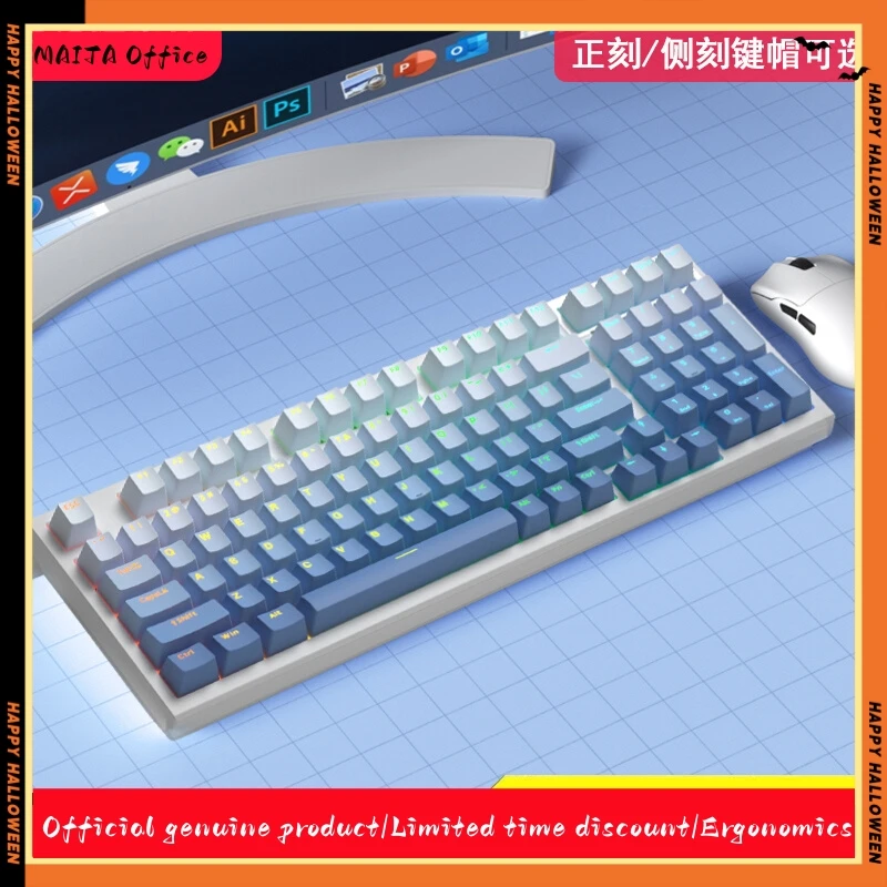 FL980 Mechanická klávesnica FL · ESports Wireless 2.4g Bluetooth tretí režim Vyšetrenie PBT Červená os 97/98