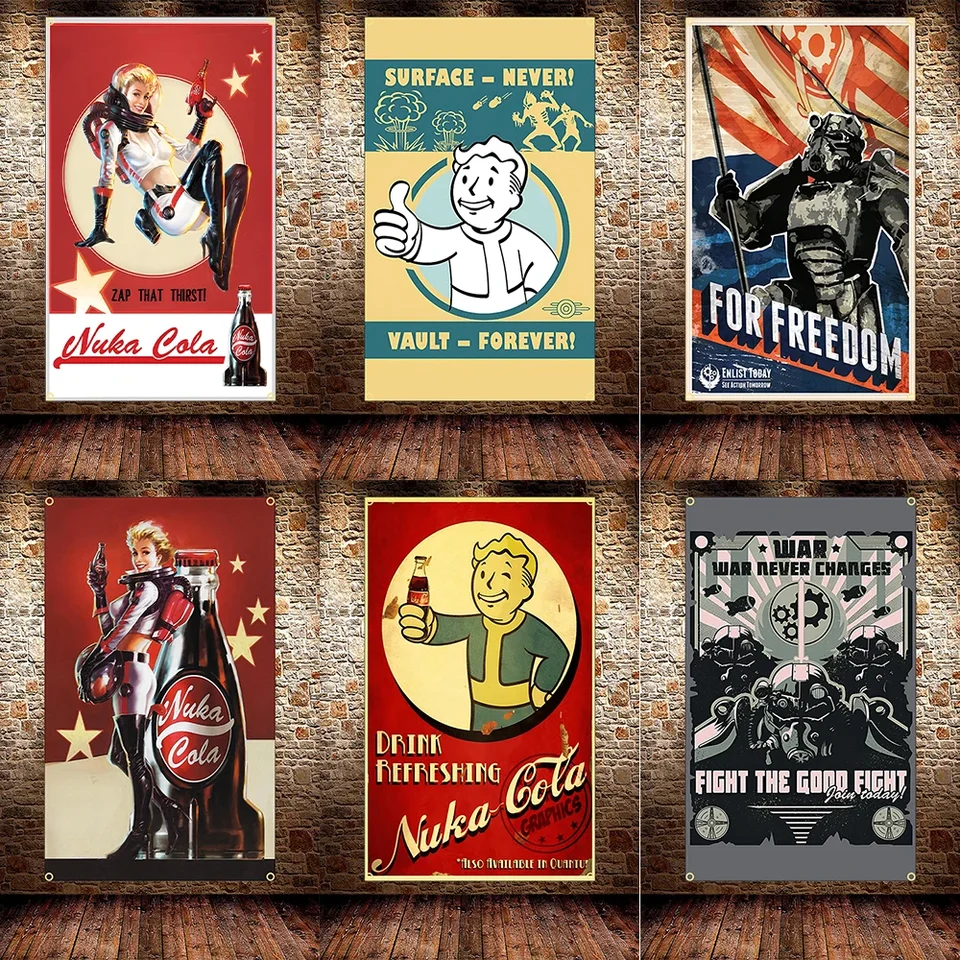 Flagdom 90x150cm 3x5ft Fallouts Plager Flag Polyester Printing Game Banner pre dekoráciu tapisérie