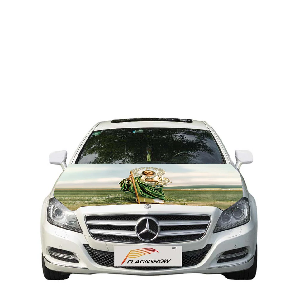 Flagnshow voľná veľkosť úseku tkanina St Jude Flag Car Cover