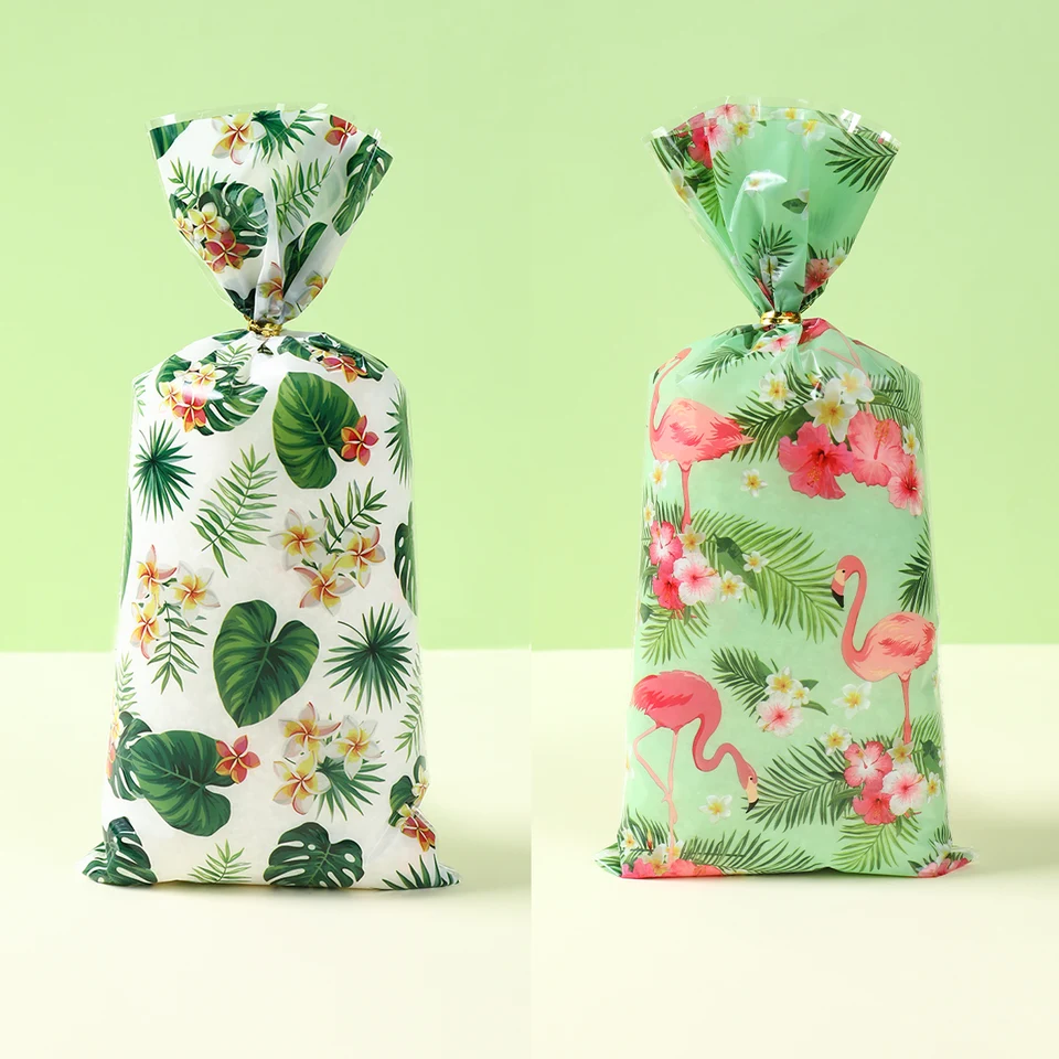 Flamingo Darčekové tašky Candy Biscuit Balenie tašky Flamingo Narodeninová oslava dekorácia Hawaiian Havaj Tropical Summer Party Dodávky
