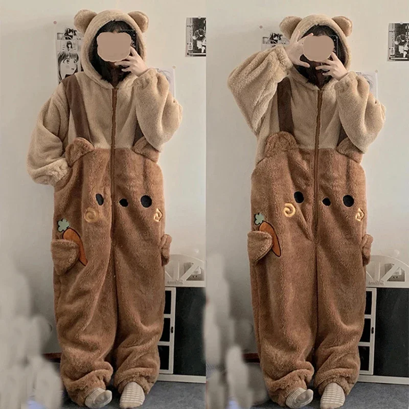 Flanel anime onesie dospelí Animal Pijama pyžamy set žien Men cosplay halloween karikatúra pyžama dospelí