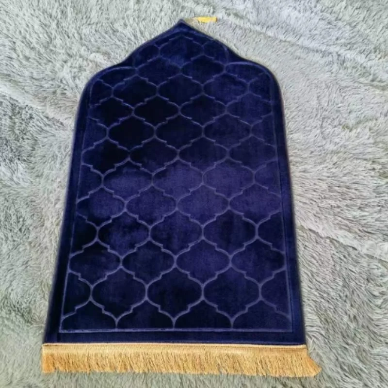 Flanel modlitba rohož pre moslimský ramadán Hustý tlač koberca Uctievanie kľačiek