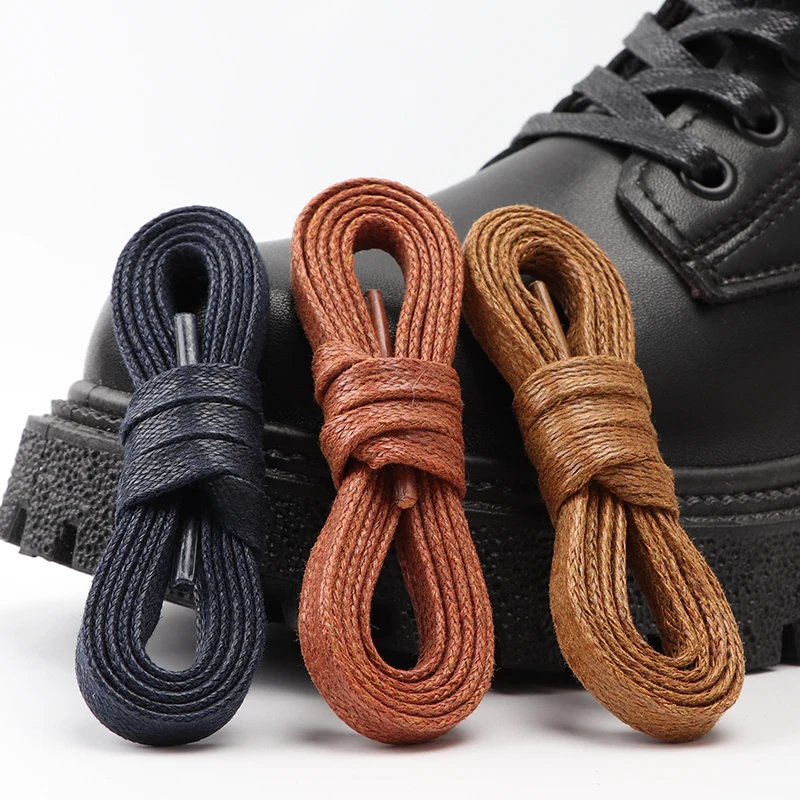 Flats Shoelace bavlnené voskované šnúrky Oxford topánky pre šnúrky pre topánky Vodotesné kožené topánky 60/80/10/110/140/180 cm 1Pir