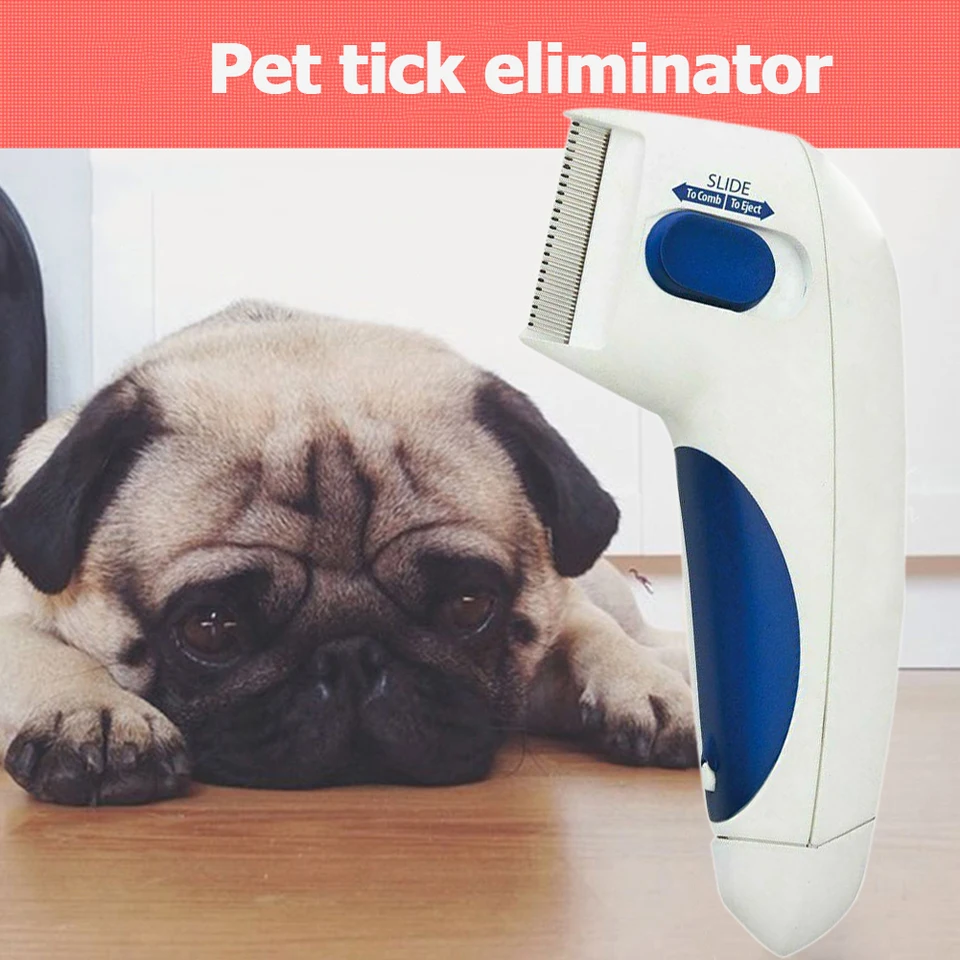 Flea Electric Comp Blea-Great for Dogs & Cats Pet Brush Anti Tick Control