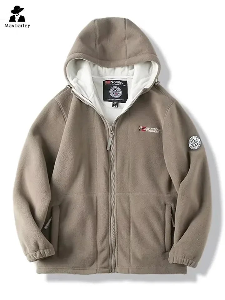 Fleece bunda Pánske/dámske za studena, ktorá je odolná voči teplým udržiavaním zahusteného dvojvrstvového kabátu s kabátom zimnej značky Wind-odolná snehová bunda