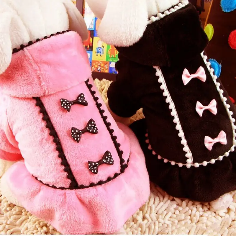Fleece psie mikiny šaty zimné domáce zvieratá oblečenie pre malé psy sukňový kabát mops mops francúzsky buldog oblečenie domáce zvieratá oblečenie