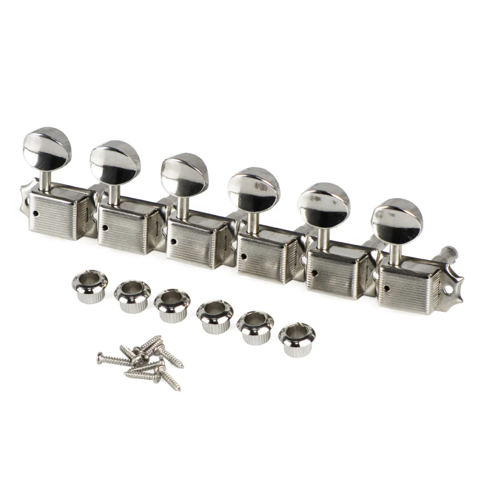Fleor Set of Nickel Silver 6-in-line Vintage Electric Guitar Machine Heads Tuners ladiace klávesy