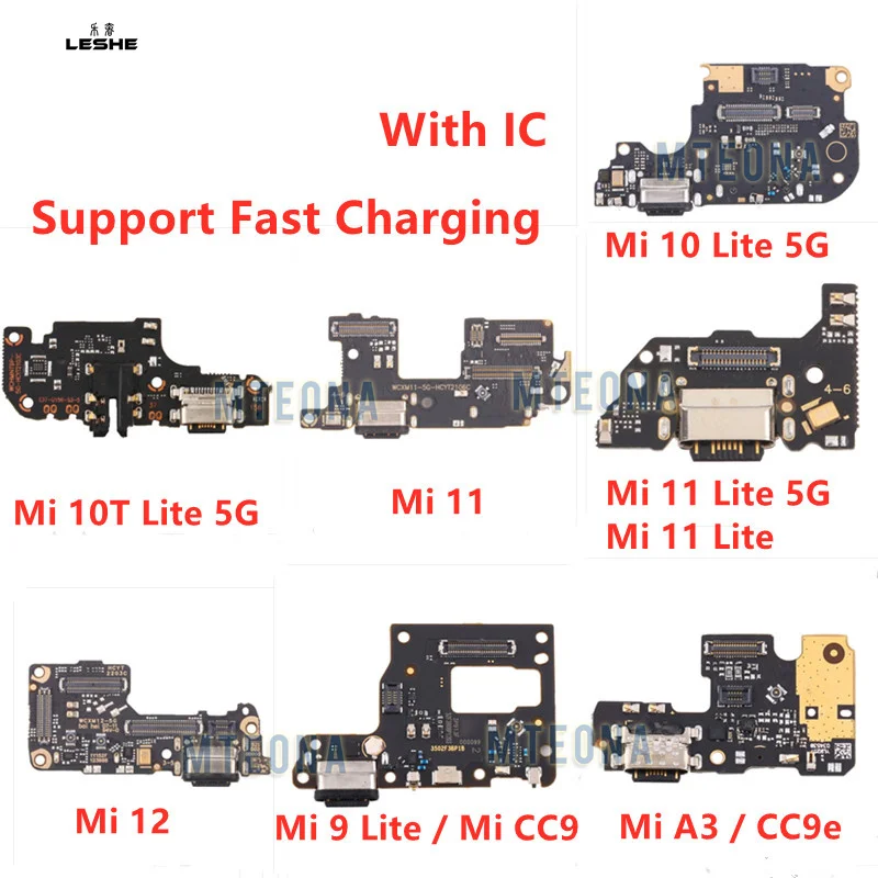 Flex dosky nabíjacej dosky pre Xiaomi Mi 10 10t Lite 5G 11 Mi 12 9 Mi A3 CC9 CC9E USB Port Connector Dock Dock Flex kábel