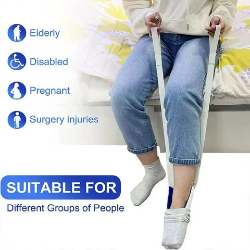 Flexibilná ponožková pomocná súprava s posúvačom ponožky pomocníka pomocného pomocníka na nasadenie ponožiek Men Men Ženy Starší ponožkový asistent
