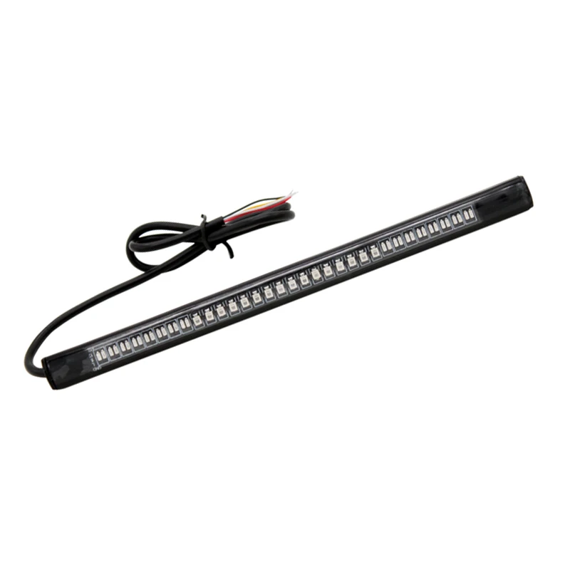 Flexibilný 32 -motocykelový pásik Svetlo Tail Brzdenie Turn Signál Light Light Light Red + Amber LED farebný štýl motora
