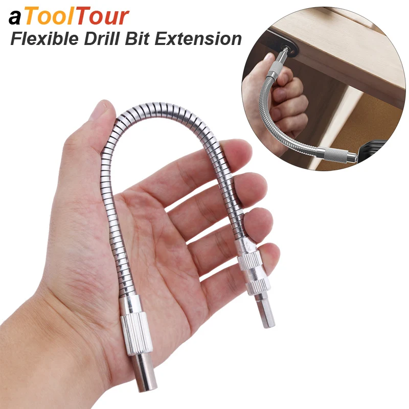 Flexibilný vŕtací bit bit predlžovací hriadeľ kov pre elektrický držiak adaptéra skrutkovača Pripojte link Multitul Hex Magnetic Magnetic