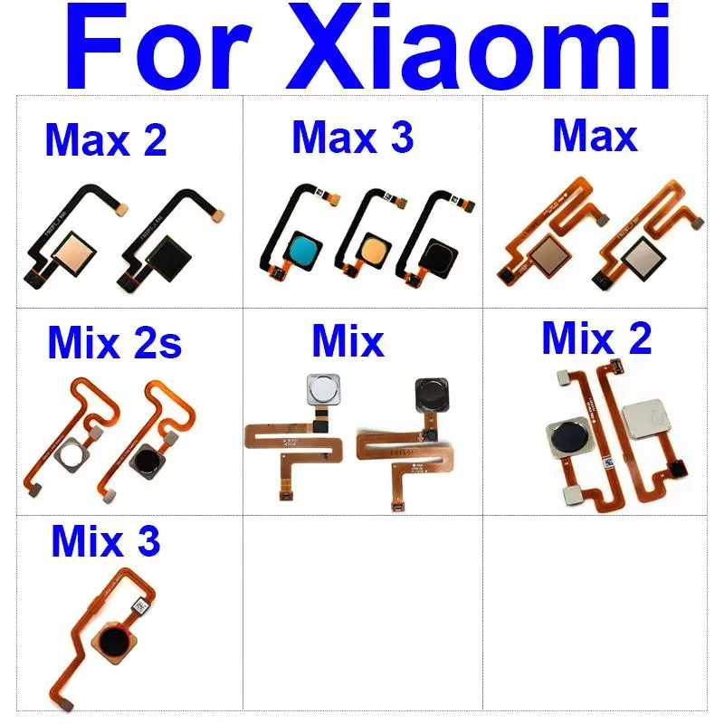Flexový kábel snímača odtlačkov prstov pre Xiaomi mi max Mix 2 3 2s domáci dotykový gombík Flex pásky náhradné diely
