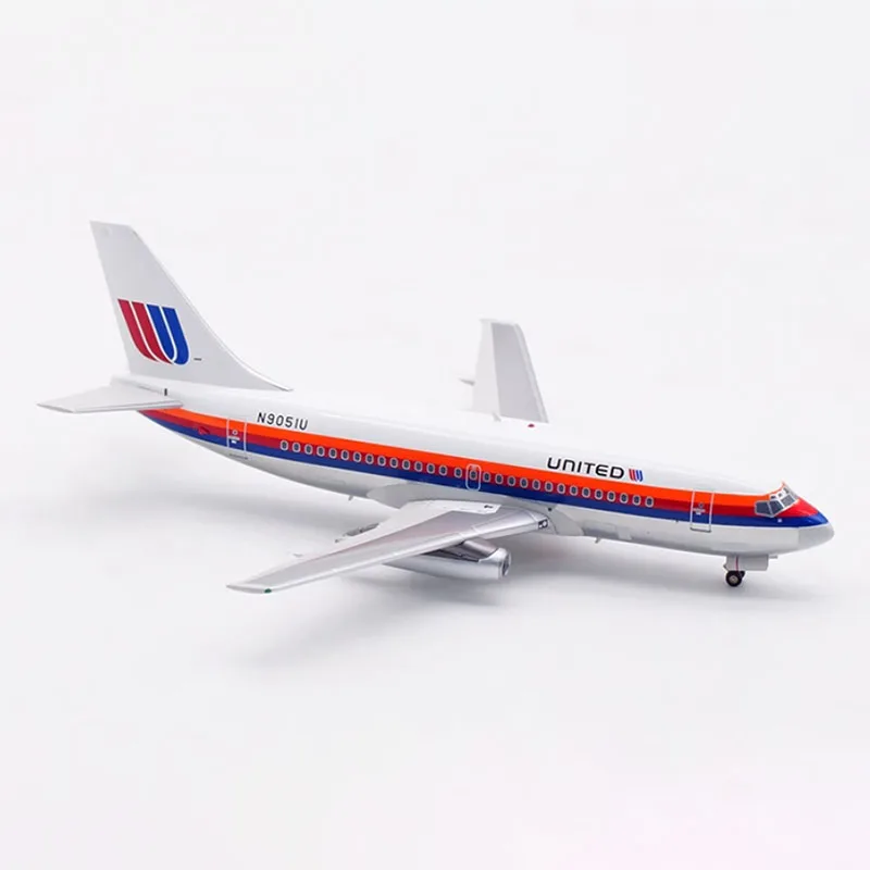 Flight Diecast 1: 200 Scale United Airlines B737-200 N9051U Simulácia lietadla zliatiny zliatiny HOOKOVANÁ SUVENIR HOW