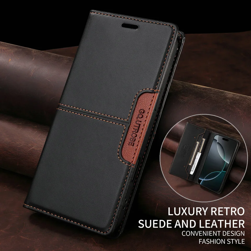Flip Case RFID Blokovanie kože 360 ​​Ochrana pre Coque Samsung Galaxy A55 A35 A25 A15 A04S A14 A34 A54 A 55 35 34 54 Kryt peňaženky