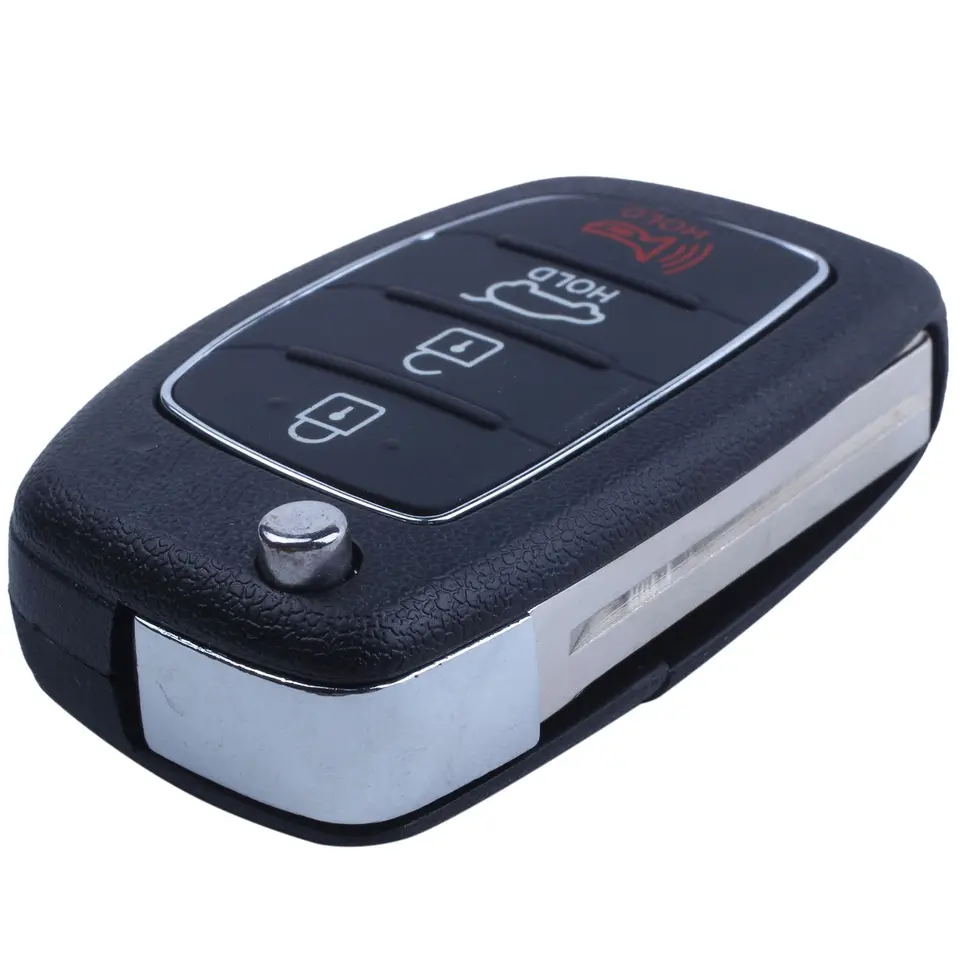 Flip Key Shell Fit for Hyundai Santa Fe diaľkový kľúče puzdro FOB 4 tlačidlo