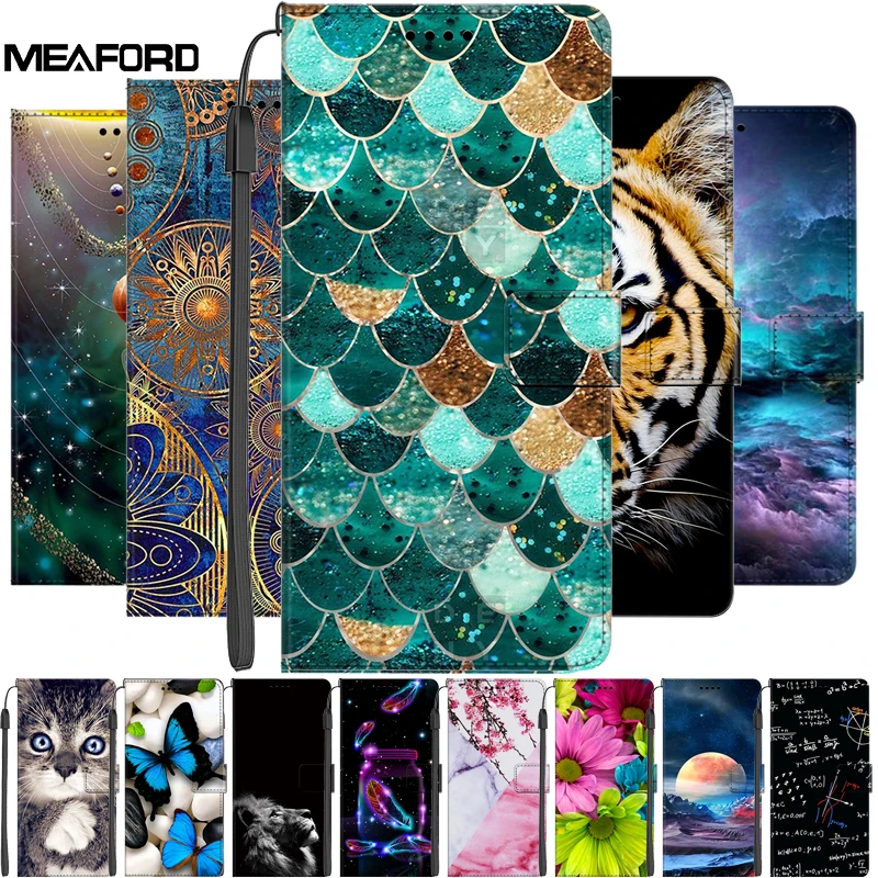 Flip kožené puzdrá pre cti x8 x7 2022 kryt Huawei P20 P30 Lite Pro Wallet Stand Card Cat Cats