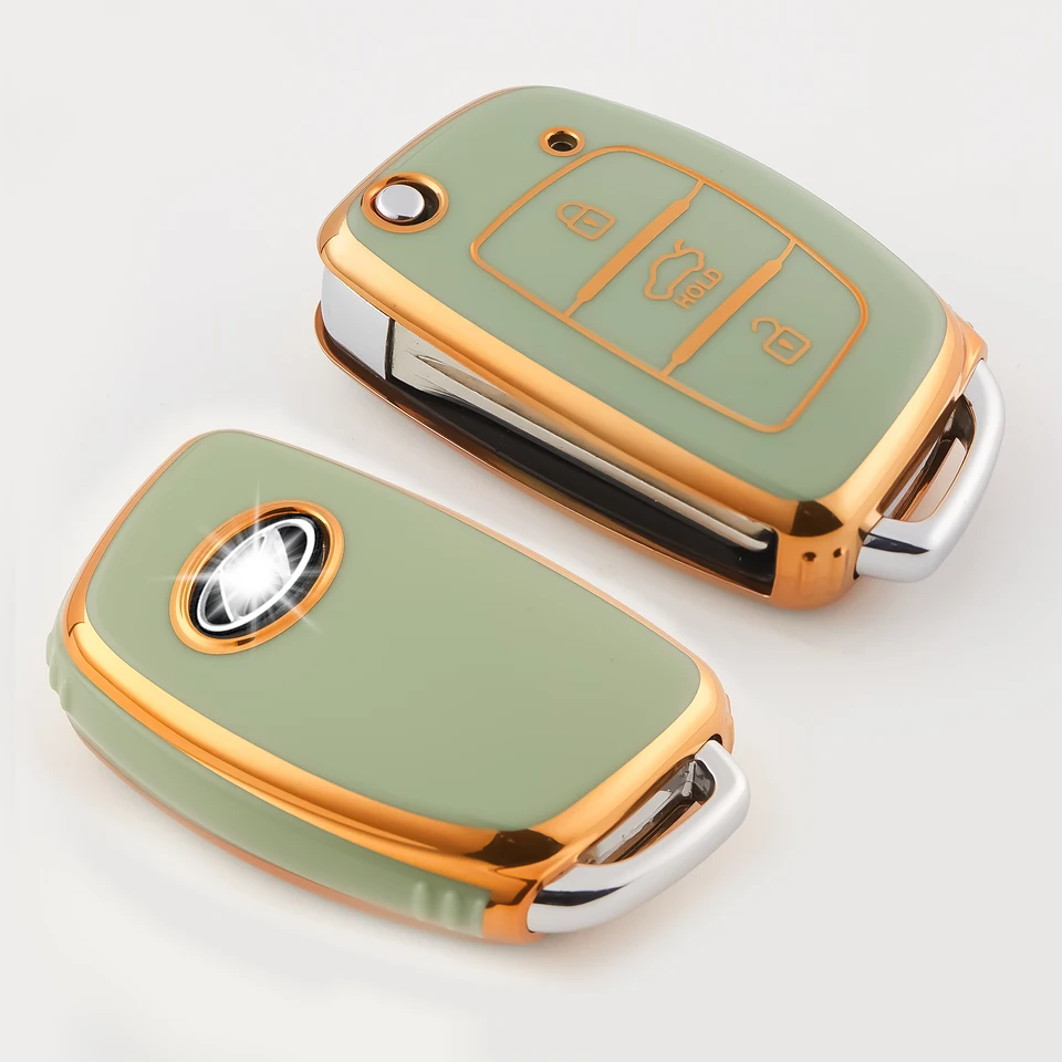 Flip skladací kľúč 3Button TPU CASE Case Case pre Hyundai Sonata IX35 IX45 IX25 I10 I20 I30 HB20 KEY SHELL FOB CAR ACOPORY