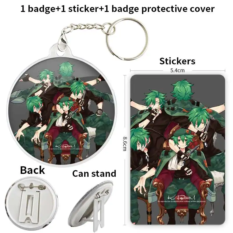 Flippy anime postava Game Soft Button Odznak Broš