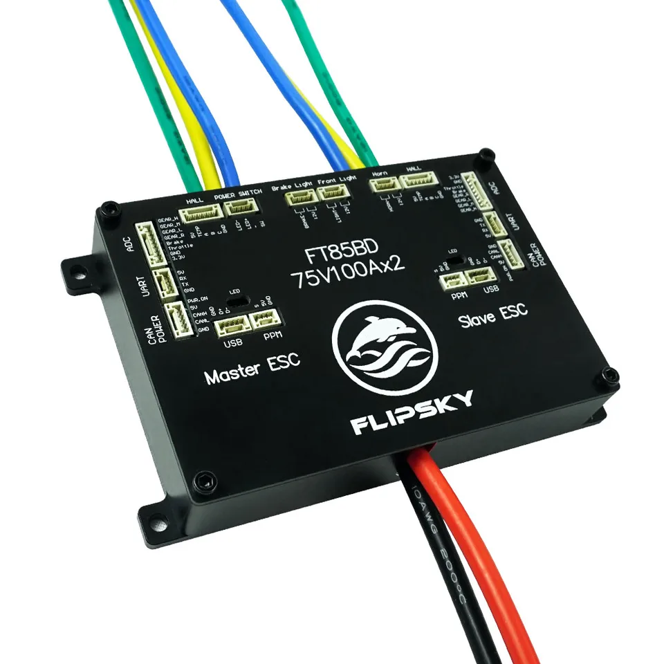 Flipsky FT85BD ESC s hliníkovým puzdrom non EVC pre elektrický skateboardový / ebike rýchlosť / elektrický motocykel