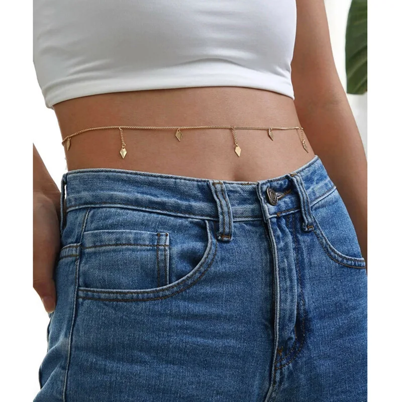 Flitre belly waist1pcs reťazové telesné šperky ženy sexy bikiny plážové telo reťaz vintage kúzlo šperky y001